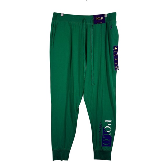 Polo Ralph Lauren Sleep Jogger Green Logo Lounge Pants XL NWT - Picture 2 of 9